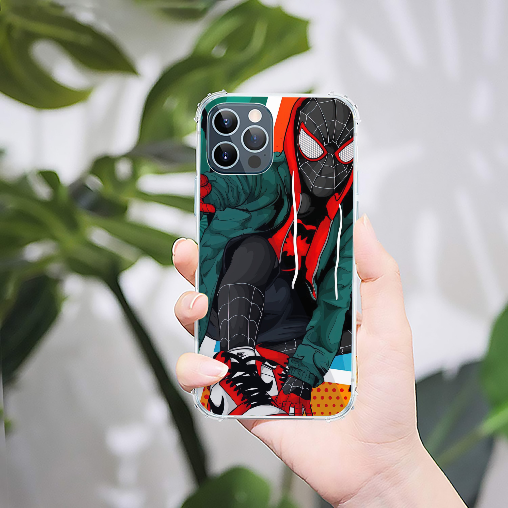 （画像用） Spider Man スパイダーマン 【iPhone 12シリーズ対応】透明スマホケース（クリアソフトケース）